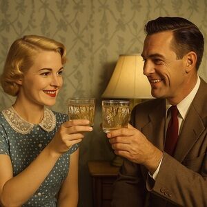 Vintage Gold Bamboo Rocks Glasses – Set of 2